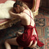 Lace mesh transparent suspender skirt